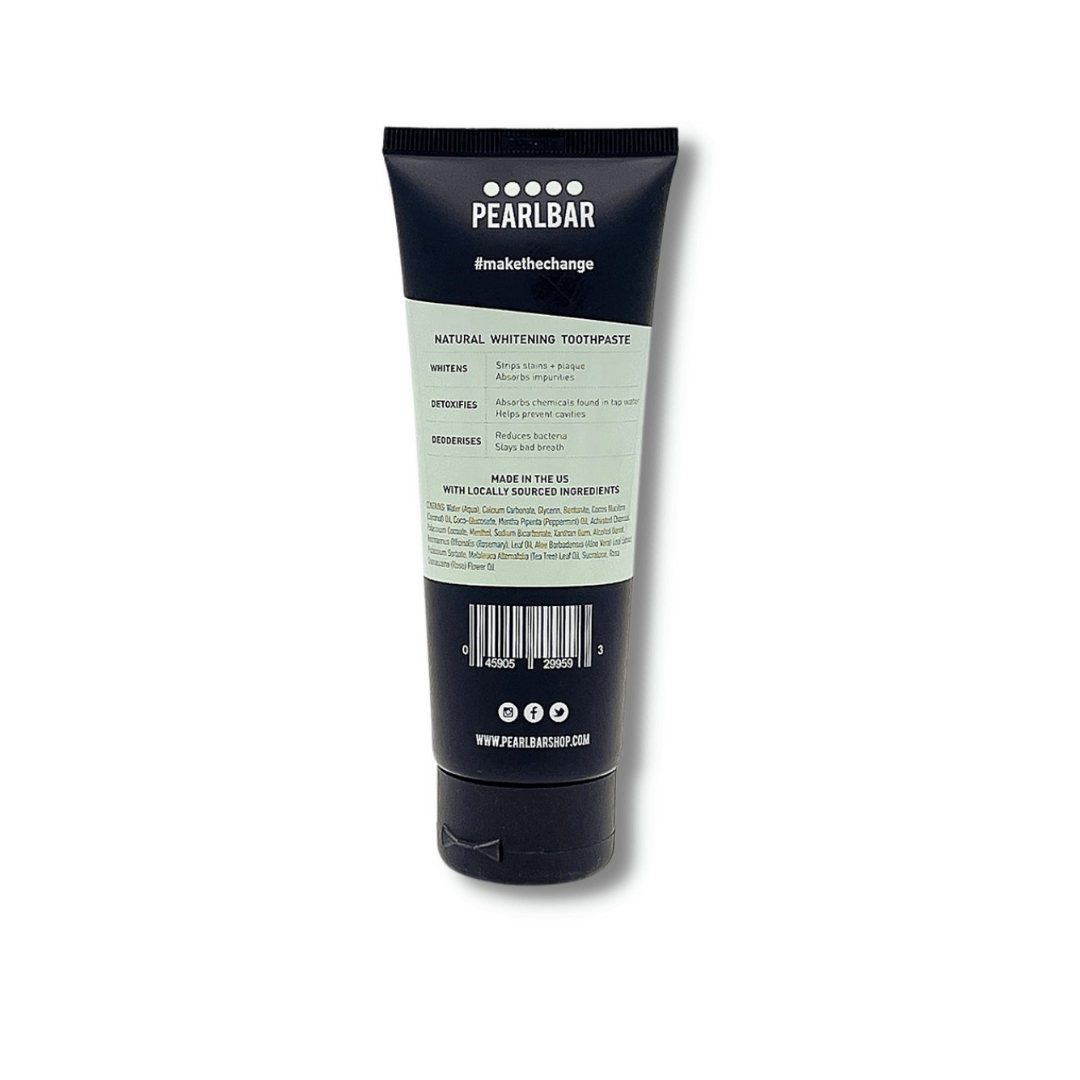 Natural Whitening Toothpaste Charcoal and Bentonite Clay for Natural teeth whitening - fluoride-free, natural formula, made in USA