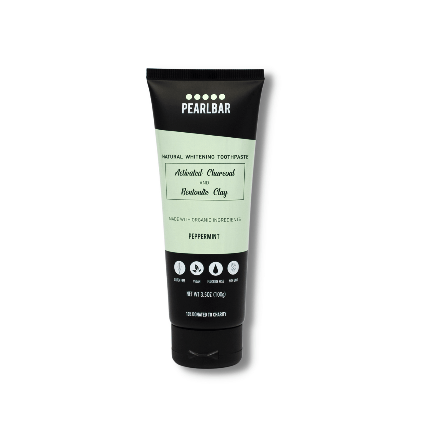 Natural Whitening Toothpaste Charcoal and Bentonite Clay for Natural teeth whitening - fluoride-free, natural formula, made in USA