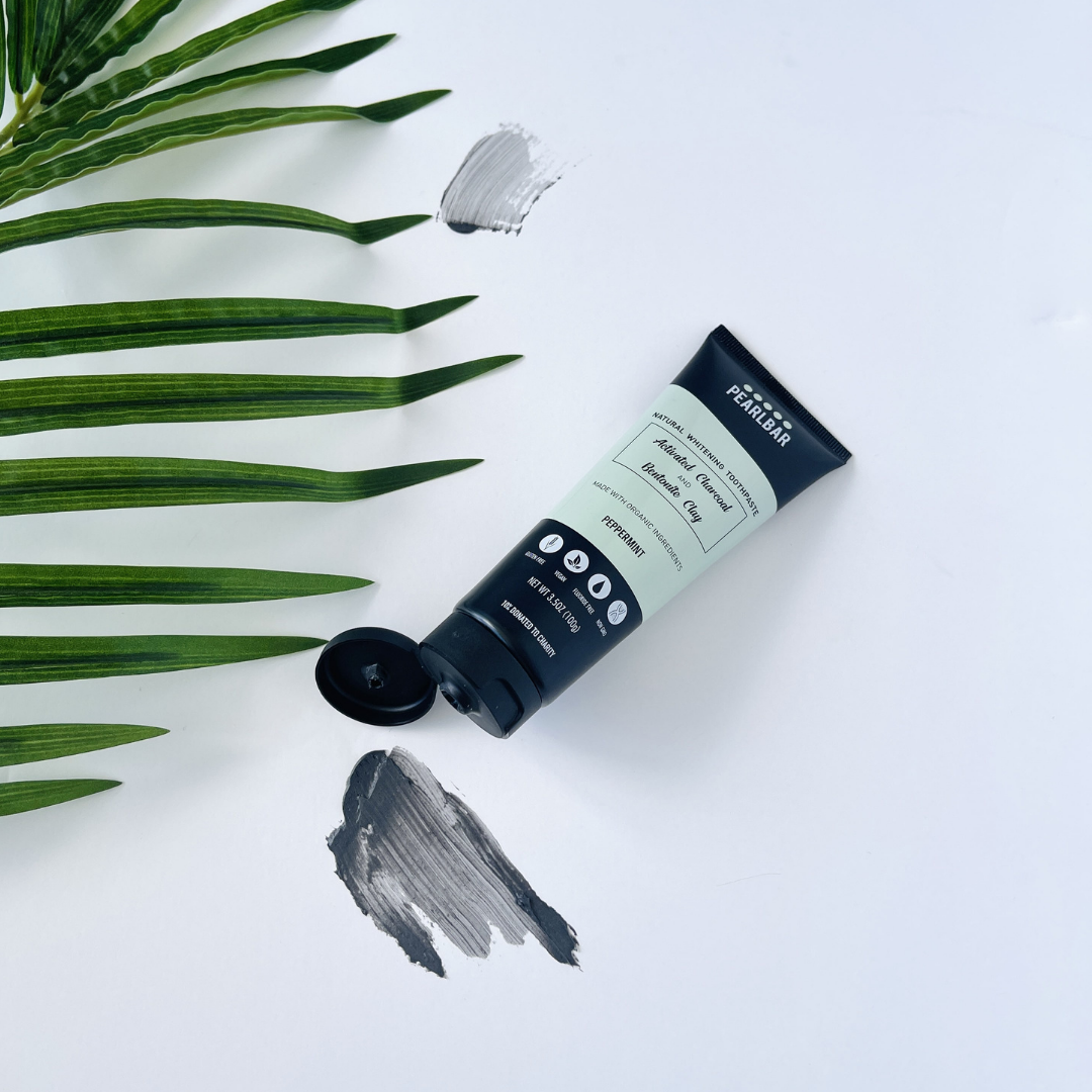PearlBar Charcoal & Bentonite Clay Natural Whitening Toothpaste